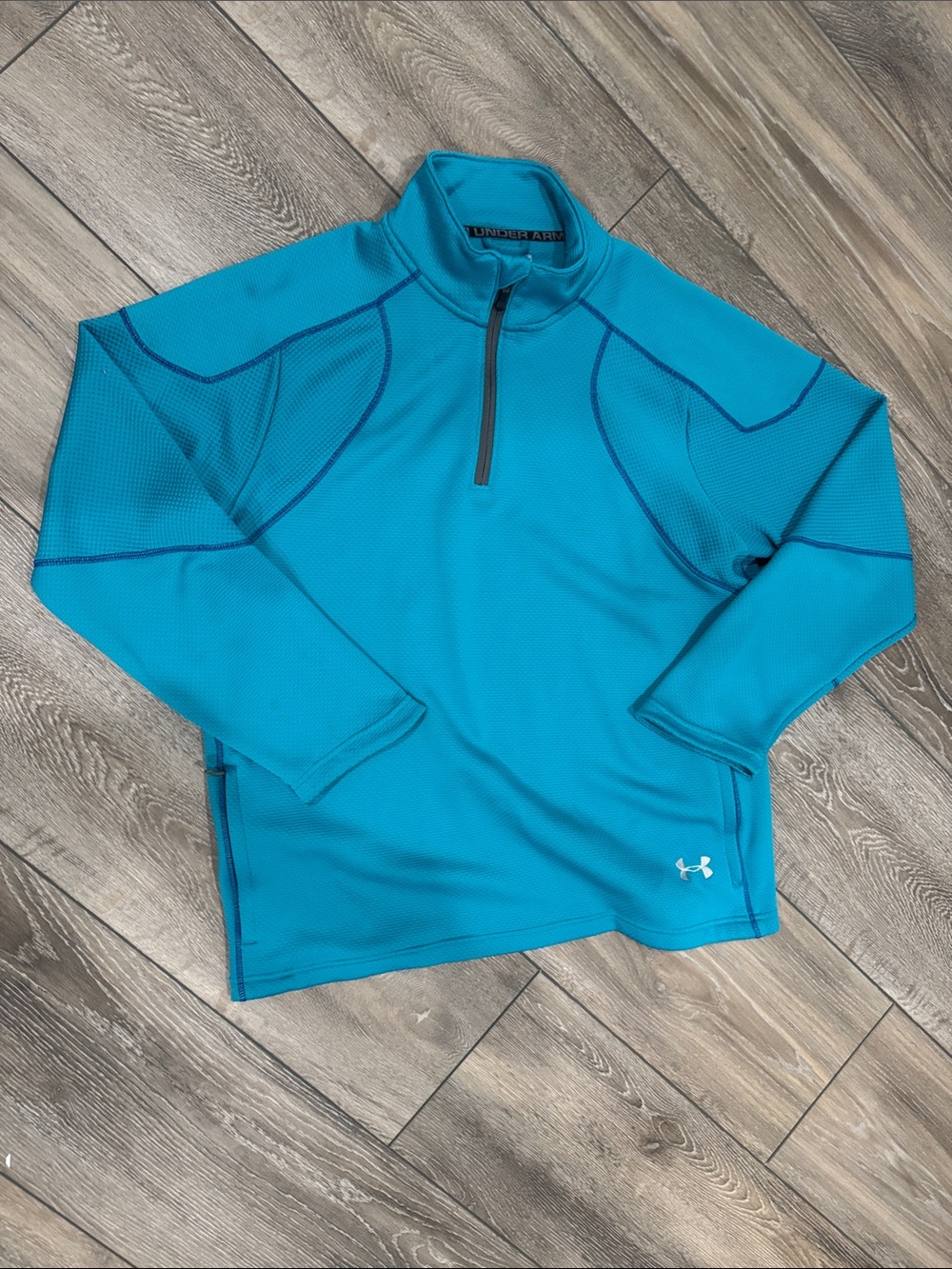 Under Armour Men’s Teal Blue Quarter-Zip Performance Pullover